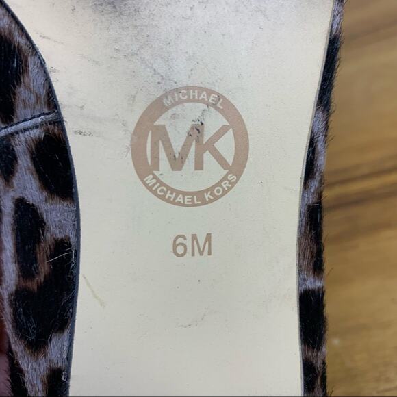 Michael Kors Leopard Print Pony Hair Flat Loafer Size 6 - Picture 8 of 8